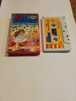 Bibi Blocksberg Folge 34 Bibi darf nicht hexen 5-fach geschraubt Weiß mit Gelben Cover 4.27634 CD Kiosk(Seite 1 der MC beschrieben)